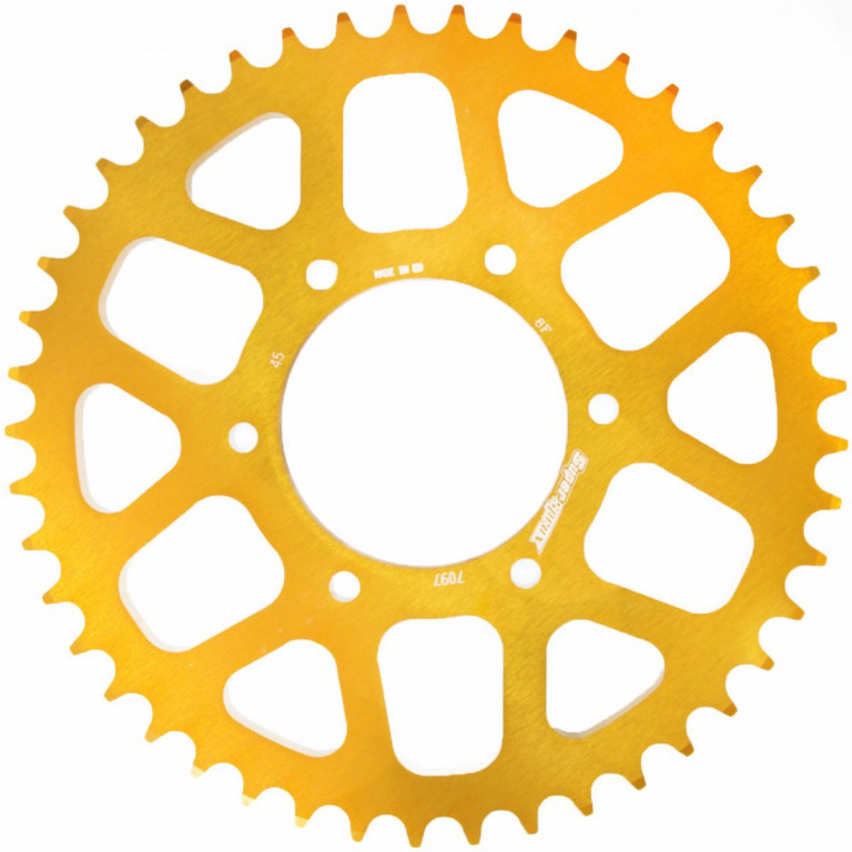 Rear ALU sprocket SUPERSPROX RAL-7097:45-GLD zlato 45T