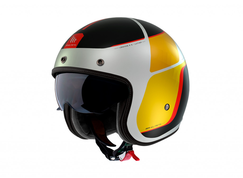 Jet helmet MT Helmets LE MANS 2 SV S LUTHER A3 MATT XS