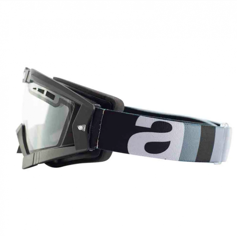Goggles ARIETE RC FLOW 13950-NGR grey strap clear double ventilated lens