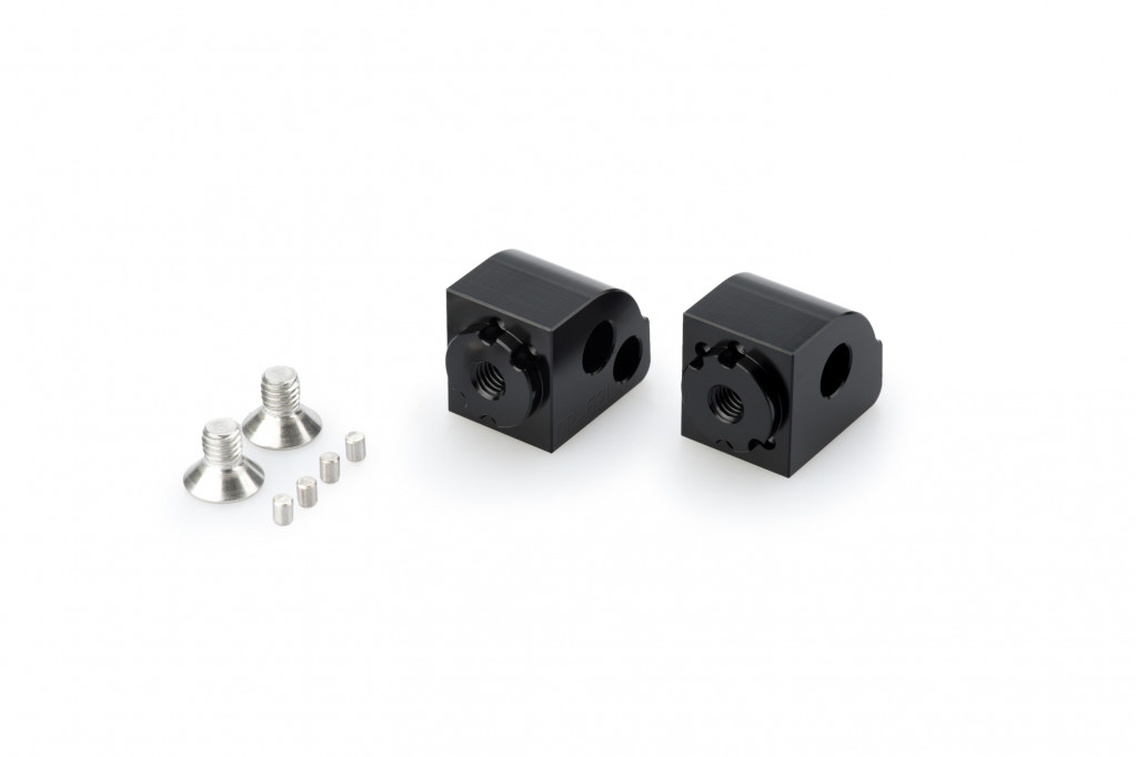 Footpeg adapters PUIG 20255N Crni for APRILIA Shiver 900 2017-2021, APRILIA Dorsoduro 900 2017-2021