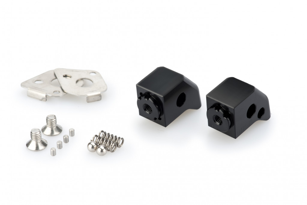 Footpeg adapters PUIG 20259N Crni for TRIUMPH Tiger 800 / Sport 2011-2020