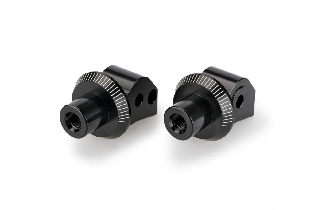 Footpeg adapters PUIG 21232N Crni for HONDA NT 1100 2022-2026