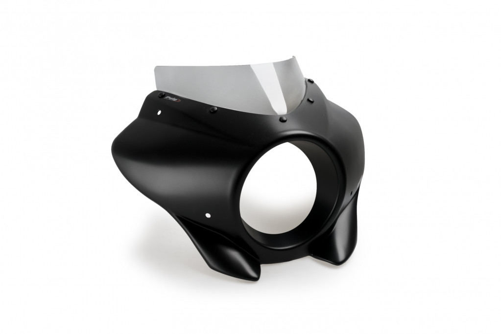 Semifairing PUIG MIRAGE SPORT 21604H smoke matt black housing