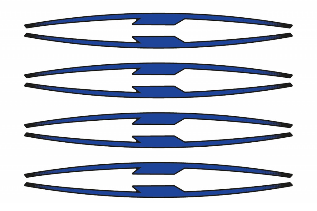 Rim strip PUIG 21833A plavi set of 8 rim strips