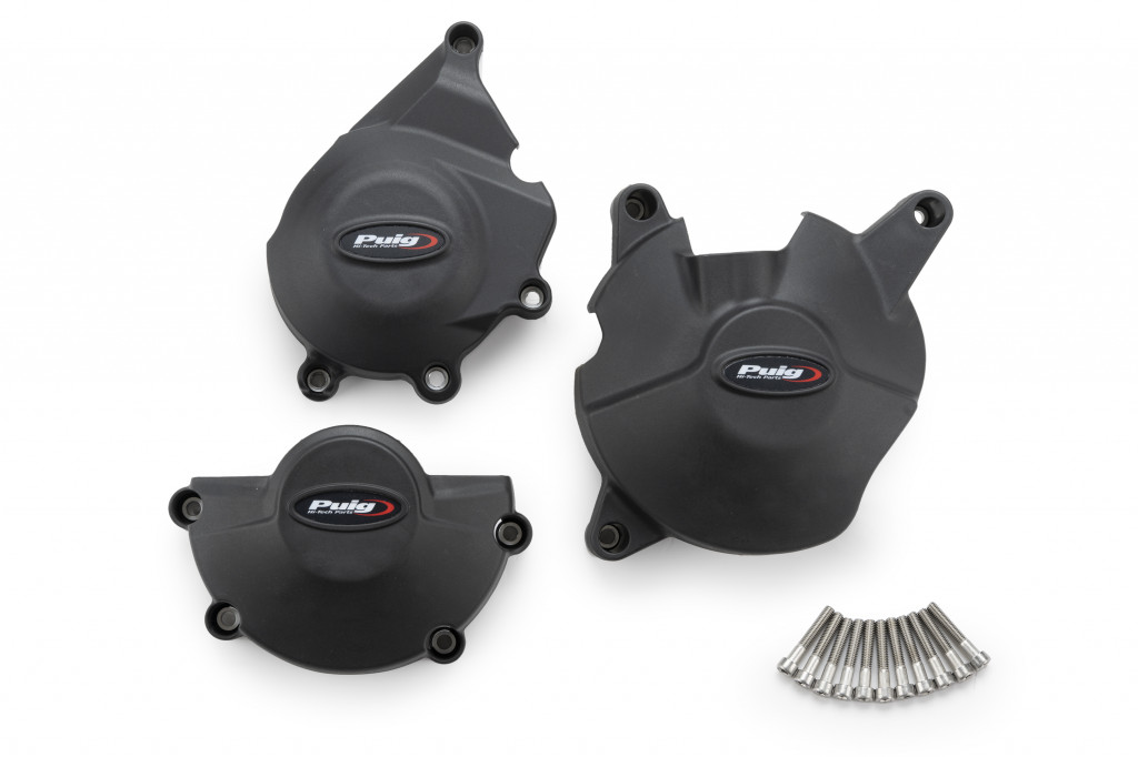 Engine covers PUIG Track for Championship 22005N Crni included 3 covers