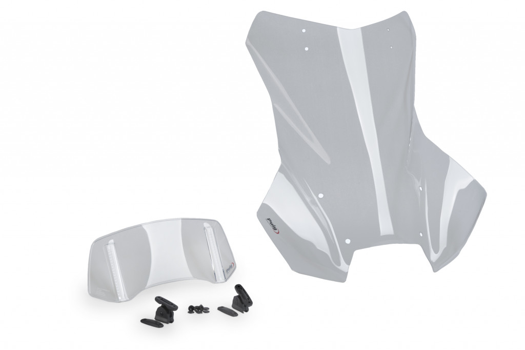 Windscreen PUIG TOURING PLUS WITH VISOR 22329H smoke