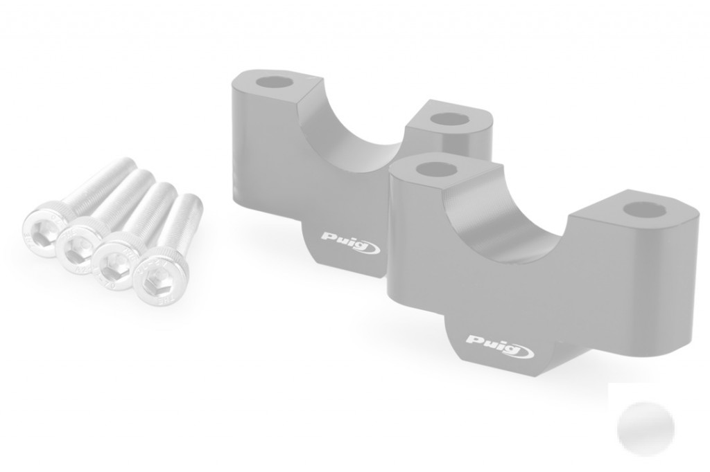 Risers PUIG 22530P silver height 30mm, d 29mm