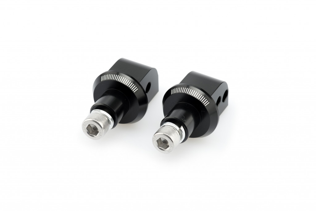 Footpeg adapters PUIG 6345N Crni for HONDA VFR 800 X Crossrunner 2011-2014, HONDA MSX 125 / Grom 125 2014-2018