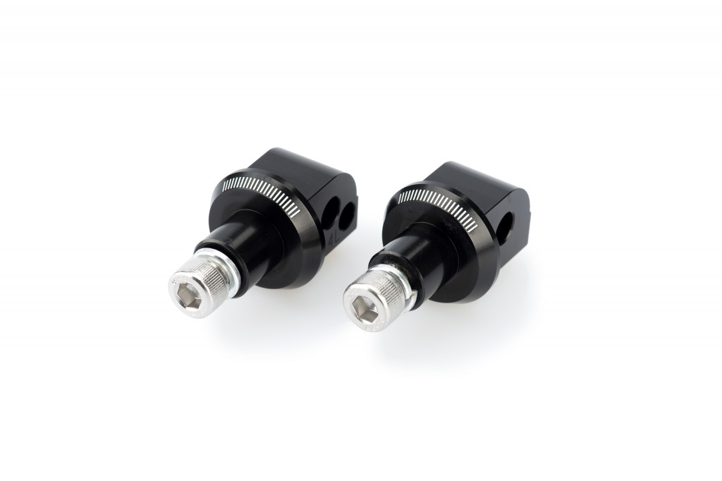 Footpeg adapters PUIG 6633N Crni for APRILIA SRV 850 2012-2016, APRILIA Tuono 660 (Factory) 2021-2026