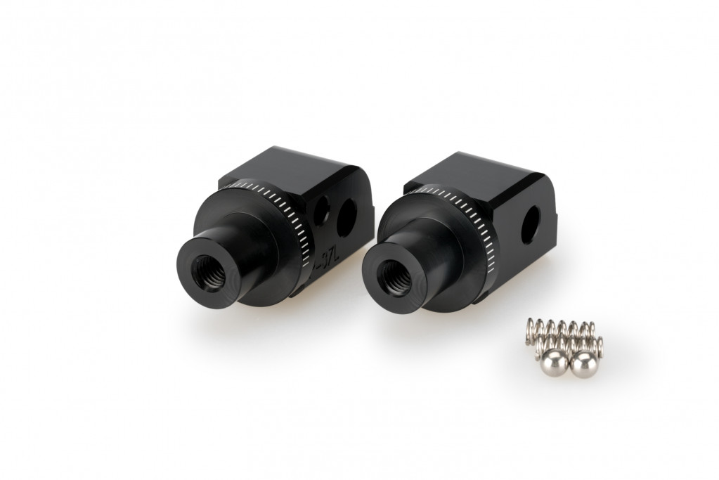 Footpeg adapters PUIG 7209N Crni for KTM Super Duke 1290 / R 2014-2019, KTM Super Duke 1290 GT 2019-2024