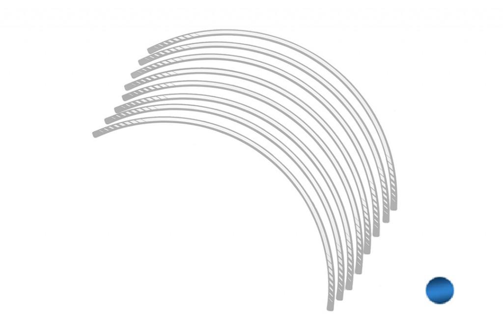 Rim strip PUIG PREMIUM 8431A blue fluor set of 8 rim strips