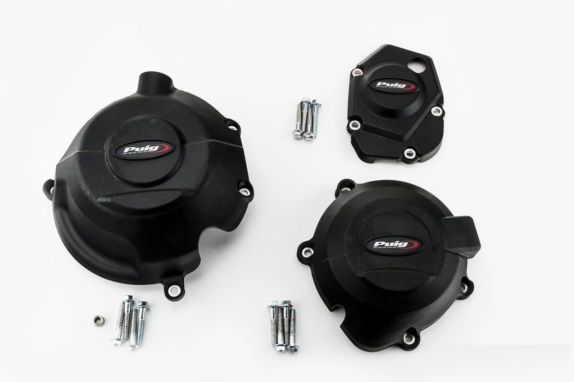  Engine protective covers PUIG 20135N Crni included right, left and alternator caps