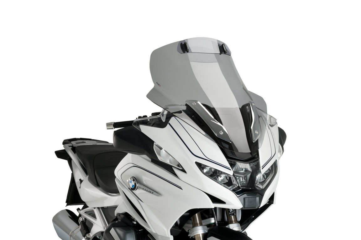 Windscreen PUIG TOURING WITH VISOR 20775H smoke for BMW R 1250 RT 2021-2025