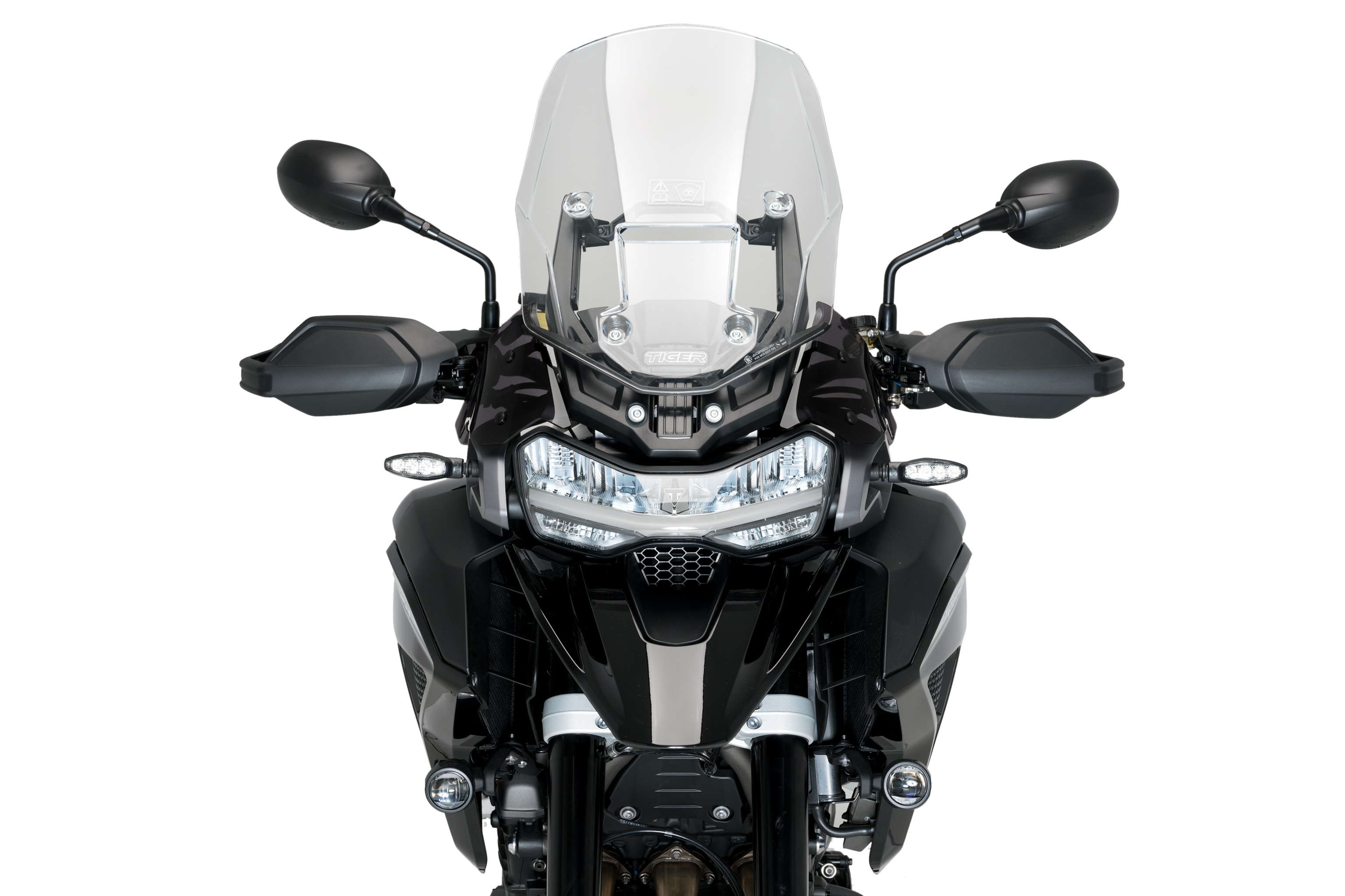 Extended front deflectors PUIG 21407F dark smoke