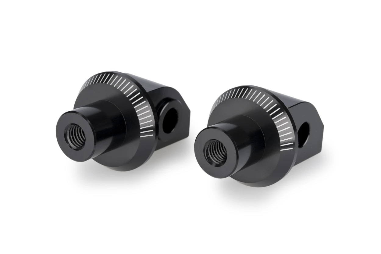 Footpeg adapters PUIG 22149N Crni for TRIUMPH Speed 400 2024-2025, TRIUMPH Scrambler 400 X 2024-2025
