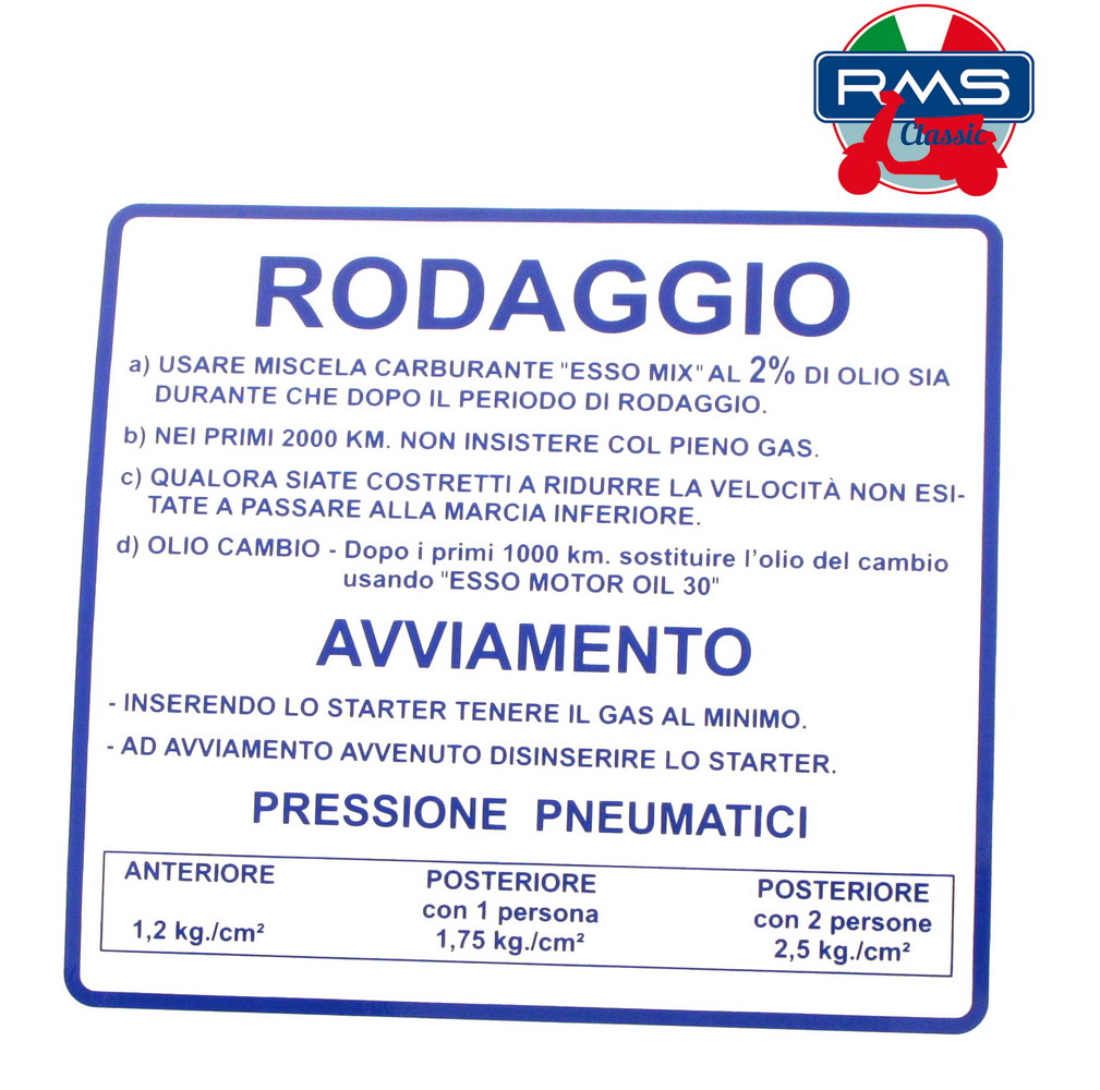 Label RMS 142721060 plavi 