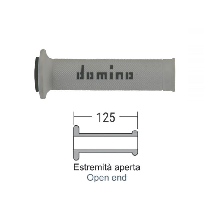 Hand grips DOMINO 184170100 grey/black DOMINO
