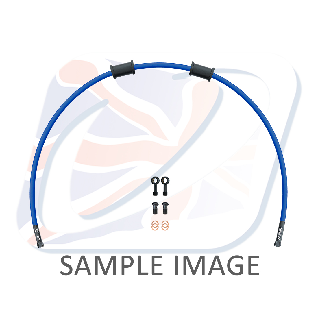 Rear brake hose kit Venhill POWERHOSEPLUS HON-10004RB-SB (1 hose in kit) Solid blue hoses, black fittings