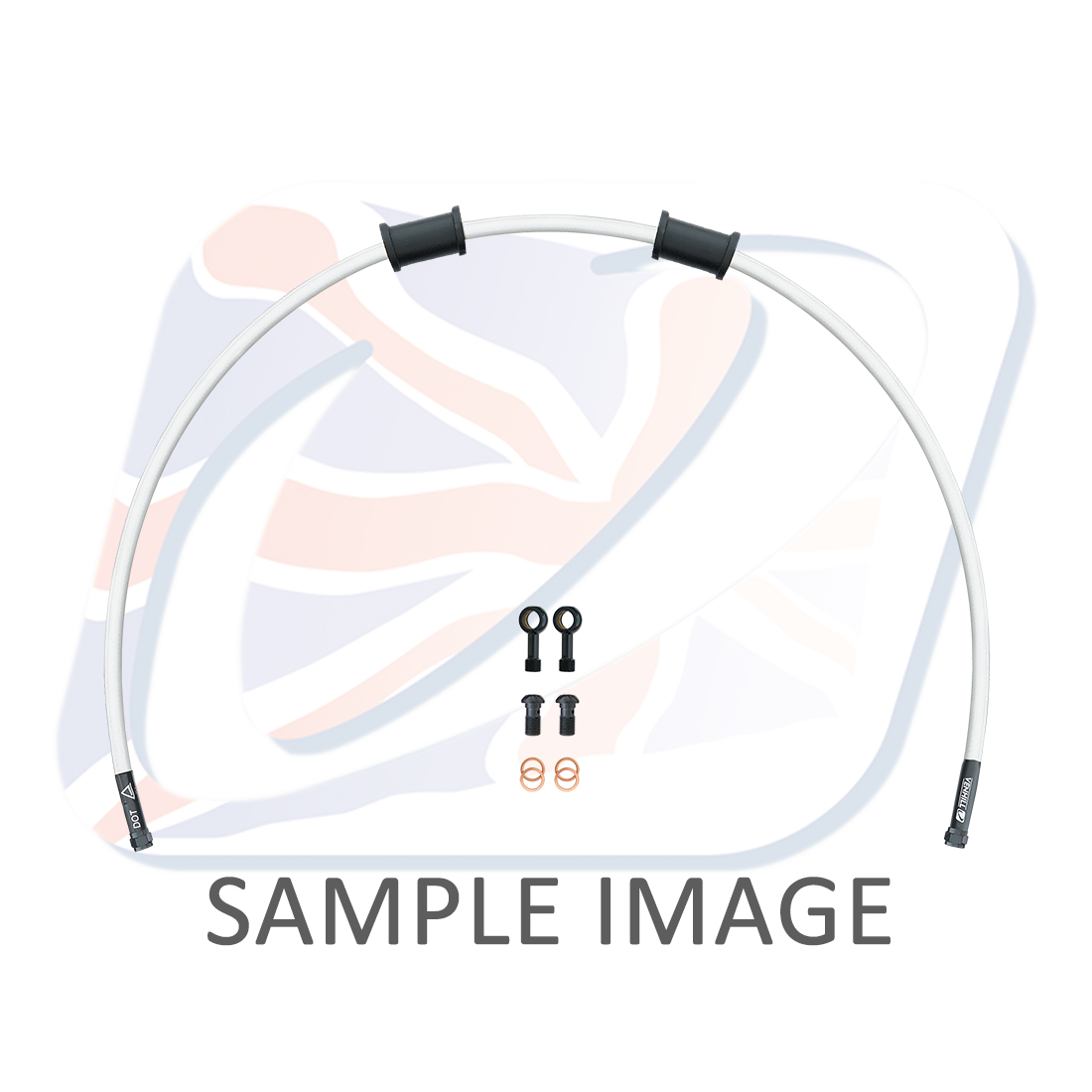 Clutch hose kit Venhill POWERHOSEPLUS HON-11001CB-WT (1 hose in kit) White hoses, black fittings