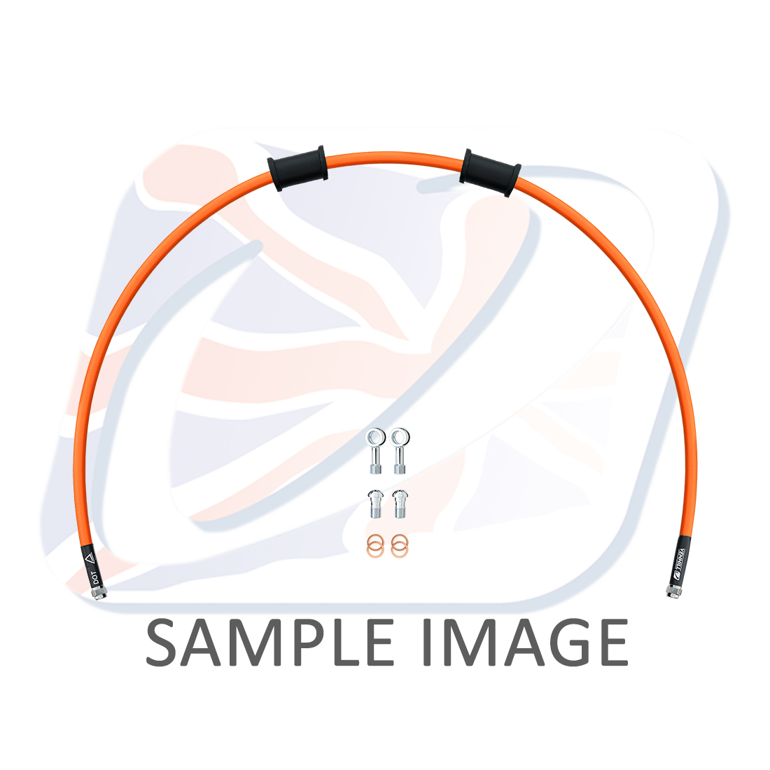 Kit prednjih kočionog crijeva Venhill POWERHOSEPLUS BMW-8005F-OR (1 hose in kit) Orange hoses, chromed fittings