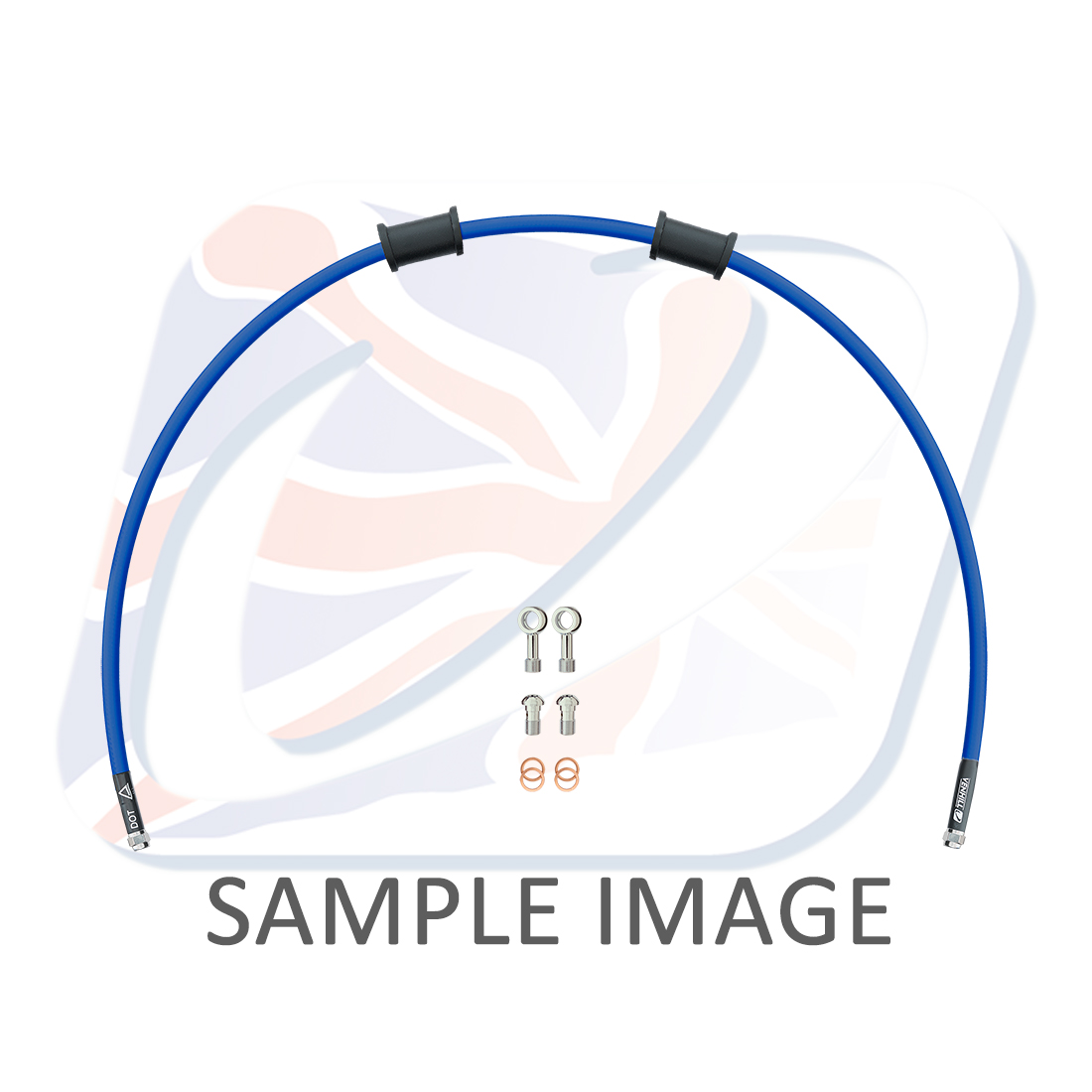 Clutch hose kit Venhill POWERHOSEPLUS APR-10003CS-SB (1 hose in kit) Solid blue hoses, stainless steel fittings