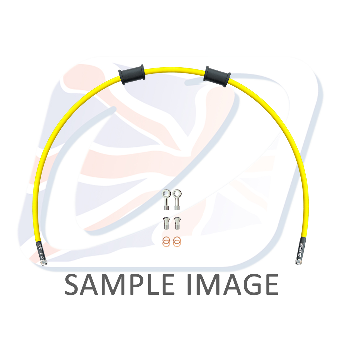 Clutch hose kit Venhill POWERHOSEPLUS APR-10004CS-YE (1 hose in kit) Yellow hoses, stainless steel fittings