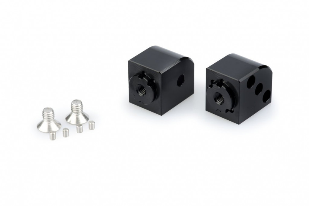 Footpeg adapters PUIG 20250N adjustable Crni
