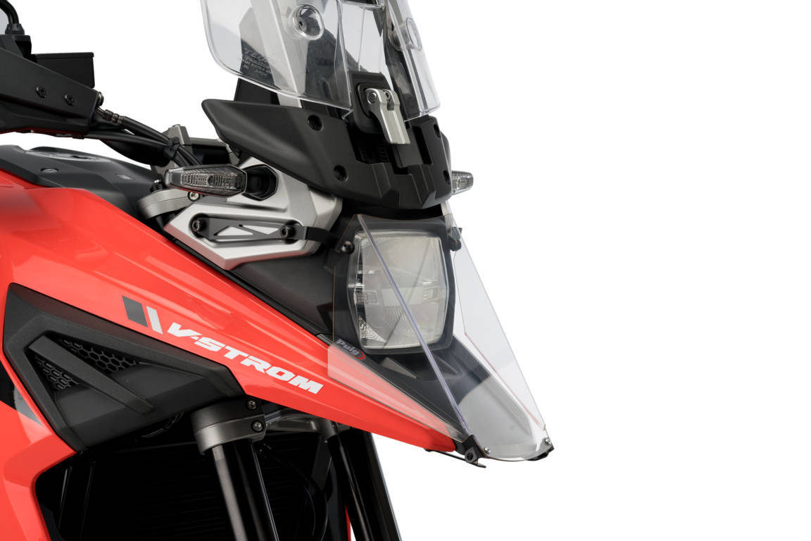 Headlight protector PUIG 20413W transparent for SUZUKI DL 1050 V-STROM 2020-2026
