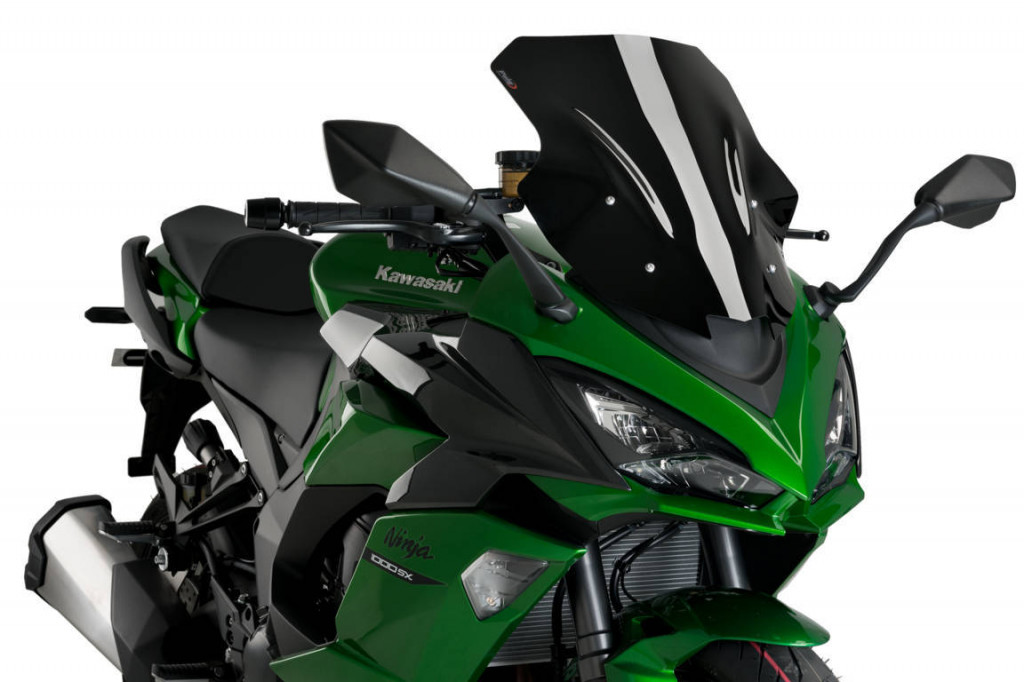 Windscreen PUIG RACING 20471N Crni for KAWASAKI Z 1000 SX 2010-2019, KAWASAKI Ninja 1000 SX 2020-2024