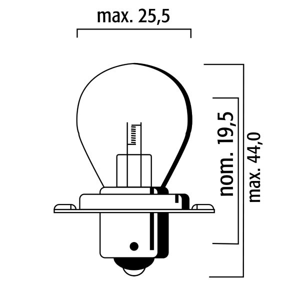 Bulb RMS FLOSSER 246510476 6V 15W sb 25 p26s