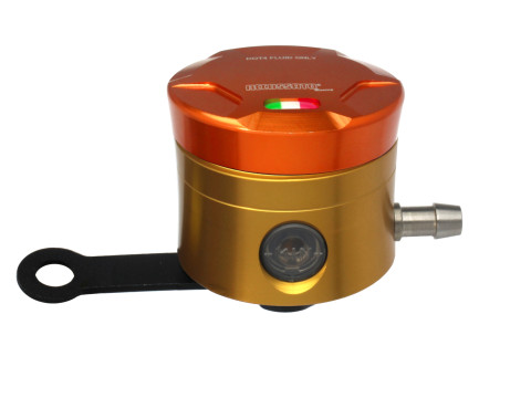 Brake fluid reservoir ACCOSSATO CNC-worked FU010 straight bracket included orange