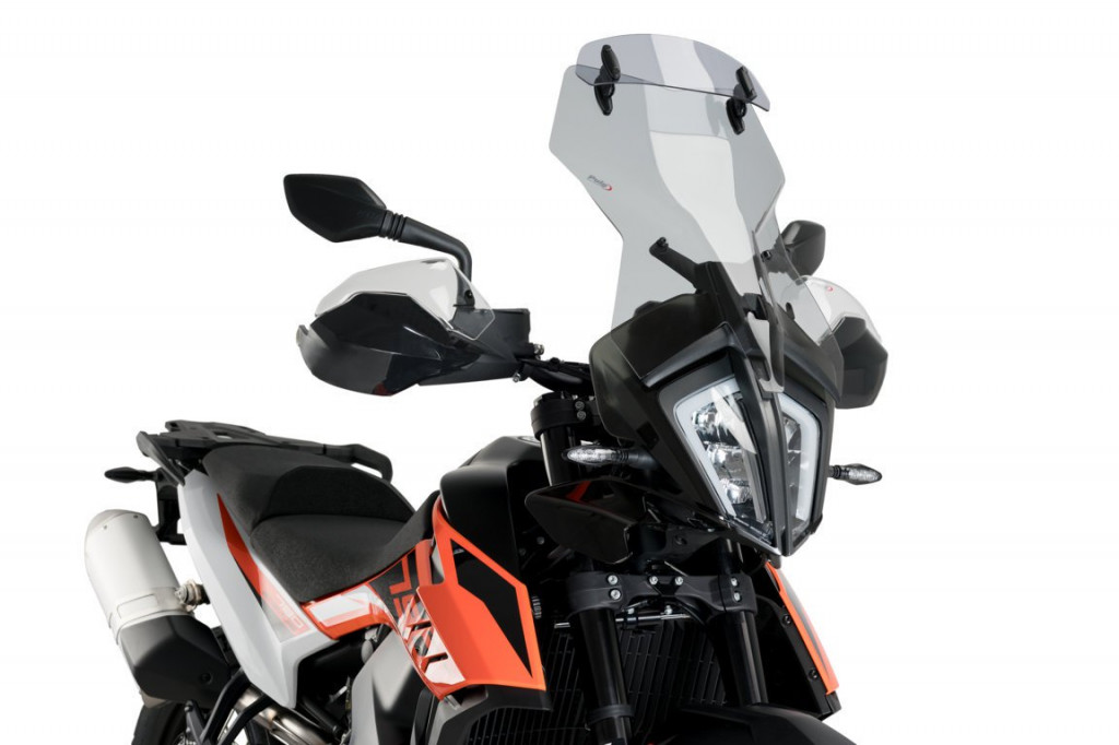 Windscreen PUIG TOURING WITH VISOR 3588H smoke for KTM Adventure 790 / R 2019, KTM Adventure 890 /R/L 2021-2022