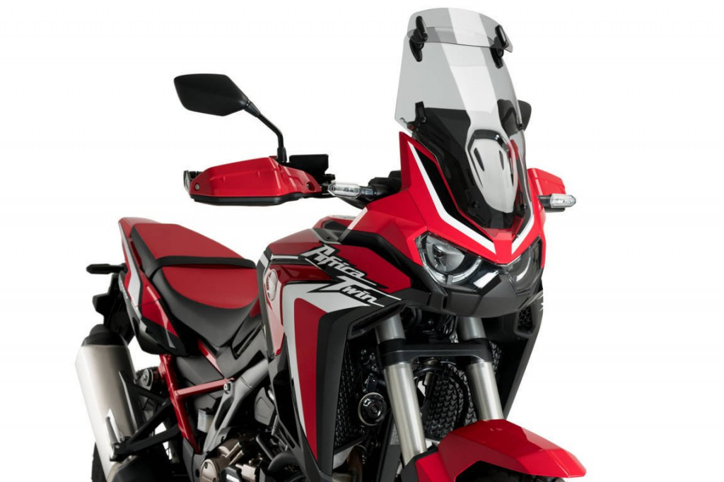 Windscreen PUIG TOURING WITH VISOR 3819H smoke for HONDA CRF 1100 L Africa Twin 2020-2023