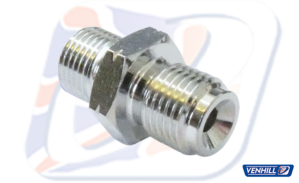 Male adaptor Venhill POWERHOSEPLUS 3/70125AC 10x1.25mm concave Krom