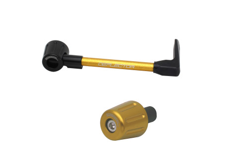 Lever guard in aluminium + left end ACCOSSATO DE004 with gold hose and joint right