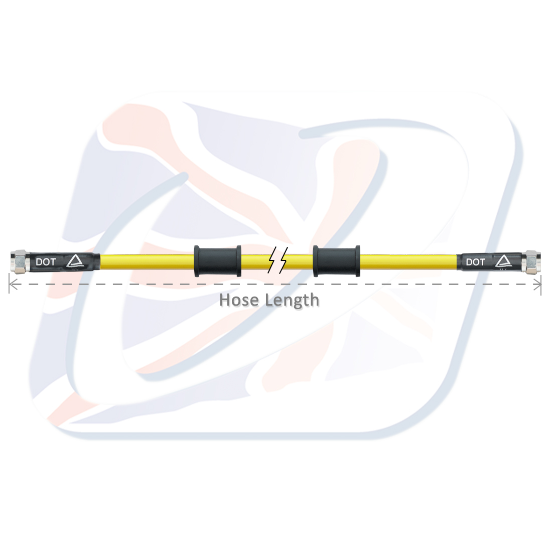 Brake hose Venhill POWERHOSEPLUS 3H0625-YE 625mm Yellow