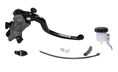 KITA 3:Radial Brake Master Cylinder (CY version) diam.19 Fixed Lever+Mirror Holder: M8 (MH001)/M10X1,25 (MH002)+hydraulic switch: 1 hole (ID001) o 2 holes (ID002) + reservoir 30ml (KITVG) ACCOSSATO KITA3