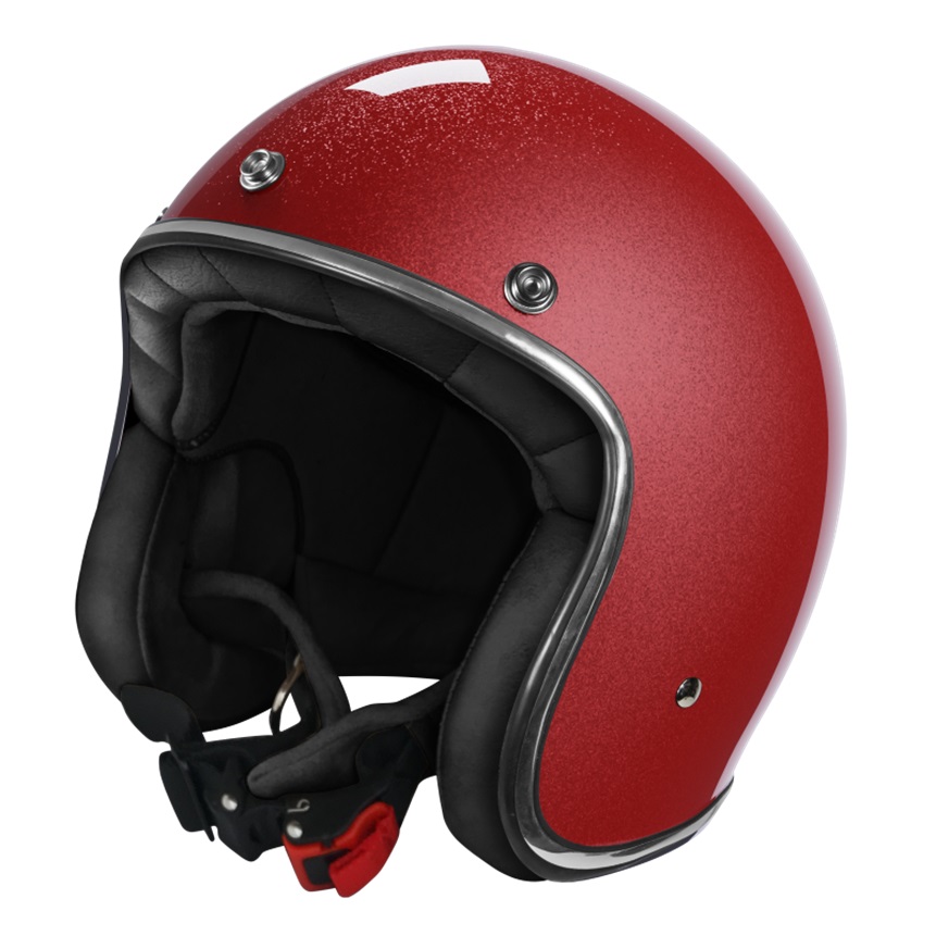Open face helmet STORMER QUARTZ glitter red glossy XS