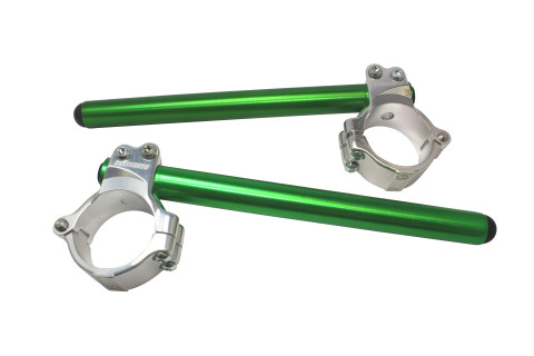 Pair of raised clip-on ACCOSSATO CP004 +10 mm 10 degrees inclination, green