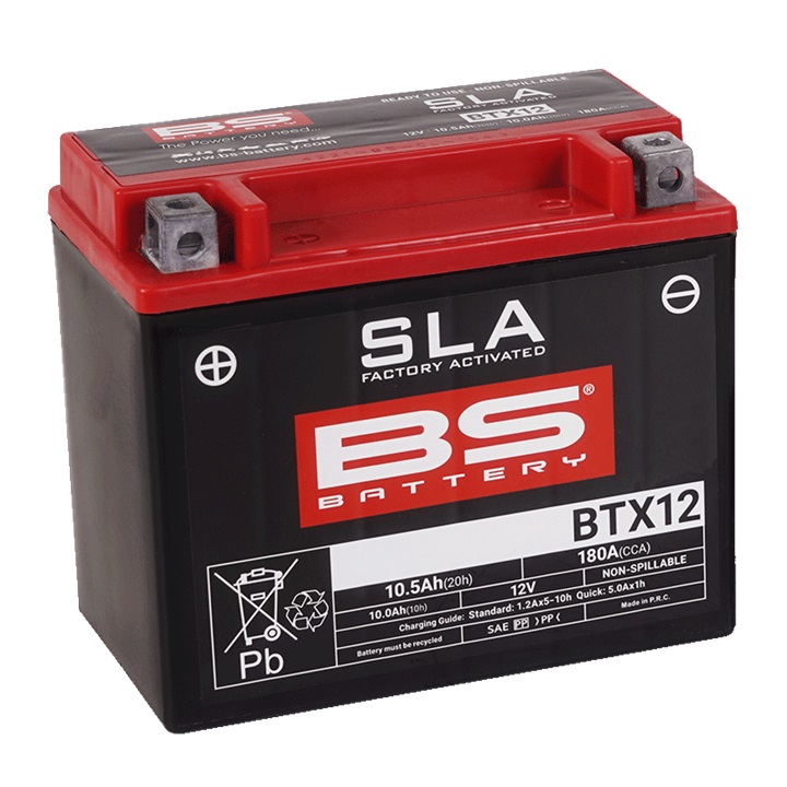 Tvorničko aktiviran akumulator BS-BATTERY BTX12 (FA) (YTX12 (FA)) SLA