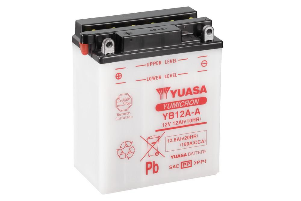 Yumicron battery with acid YUASA YB12A-A