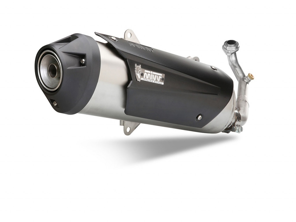 Cijeli ispušni sustav 1x1 MIVV C.YA.0009.K Stainless Steel catalysed muffler for YAMAHA YP 400 R X-MAX 2013-2016