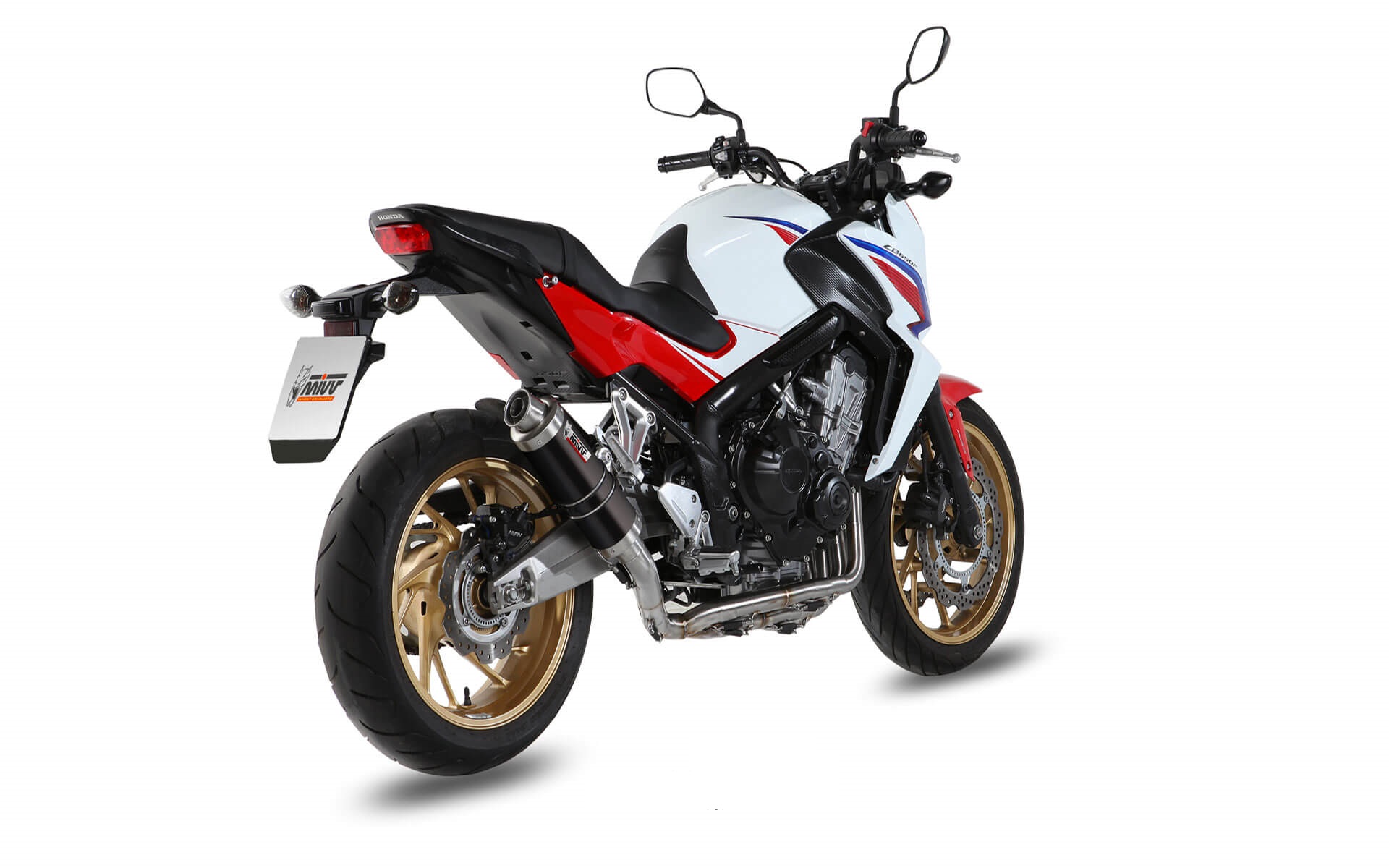 Cijeli ispušni sustav 4x2x1 MIVV GP H.055.LXB Steel Black d105 for HONDA CB 650 F / FA 2014-2018