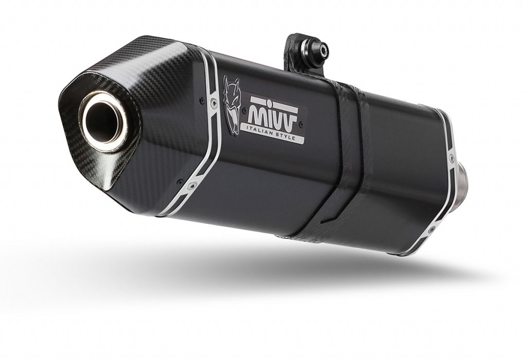 Silencer MIVV SPEED EDGE KT.021.LRB Black stainless steel / carbon cap