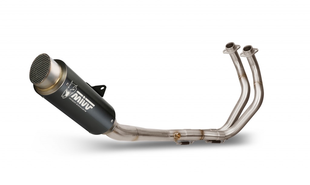Cijeli ispušni sustav 2x1 MIVV GP PRO Y.045.LXBP Black stainless steel for YAMAHA MT-07 700 2014-2020