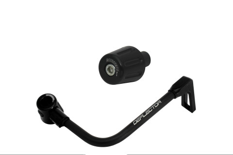 Lever guard in aluminium + left end ACCOSSATO DE004 with black hose and joint right