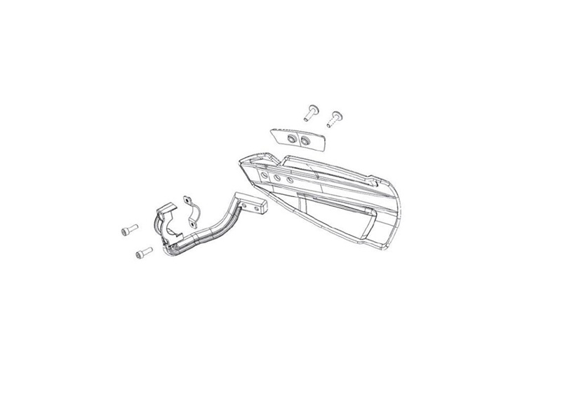 Handguard POLISPORT HAMMER 8307800003 with universal plastic mounting kit Plavi