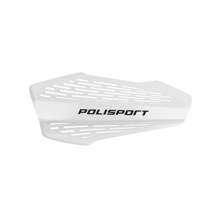 Handguard POLISPORT MX FORCE 8308700002 with universal handlebar mounting kit White