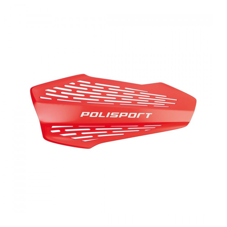 Handguard POLISPORT MX FORCE 8308700007 with universal handlebar mounting kit Red CR04