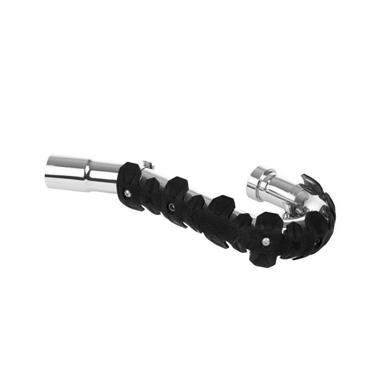Exhaust head pipe guard POLISPORT ARMADILLO 8483700001 short Crni